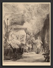 Rembrandt van Rijn (Dutch, 1606 - 1669), The Death of the Virgin, 1639, etching and drypoint