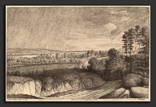 Lodewijk de Vadder (Flemish, 1605 - 1655), Rainy Landscape, etching