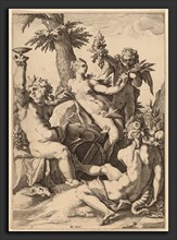 Jacob Matham after Hendrik Goltzius (Dutch, 1571 - 1631), Venus, Bacchus, and Ceres, probably 1588,