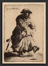 Johannes van Vliet (Dutch, born c. 1610), Beggar Woman Playing the Violin, 1632, etching