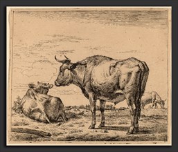Adriaen van de Velde (Dutch, 1636 - 1672), Standing Bull, c. 1657-1659, etching