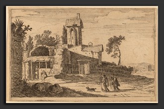 Herman van Swanevelt (Dutch, c. 1600 - 1655), Ruined Building with a Tower, etching