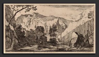 Roelant Roghman and Melchior KÃ¼sel (Dutch, 1627 - 1692), Rocky Landscape: pl.2, etching