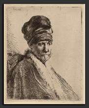 Rembrandt van Rijn (Dutch, 1606 - 1669), Bust of a Man Wearing a High Cap, Three-Quarters Right