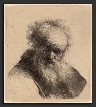 Rembrandt van Rijn (Dutch, 1606 - 1669), Bust of an Old Man with Flowing Beard and White Sleeve, c.