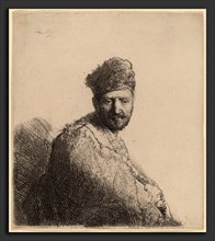 Rembrandt van Rijn (Dutch, 1606 - 1669), Bearded Man, in a Furred Oriental Cap and Robe: the