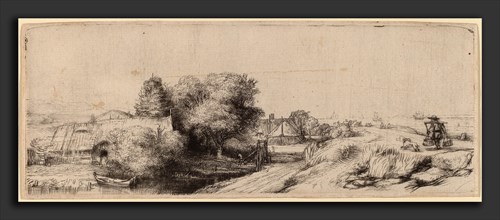 Rembrandt van Rijn (Dutch, 1606 - 1669), Landscape with a Milkman, c. 1650, etching and drypoint