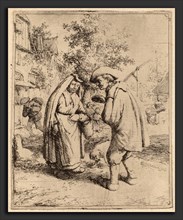 Adriaen van Ostade (Dutch, 1610 - 1685), Man and Woman Talking, probably 1650, etching