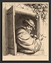 Adriaen van Ostade (Dutch, 1610 - 1685), Smoker at a Window, probably 1667, etching