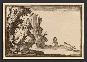 Edouard Eckman after Jacques Callot (Flemish, born c. 1600), Peasant Defecating, 1621, woodcut