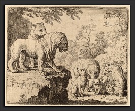 Allart van Everdingen (Dutch, 1621 - 1675), The Lion Pardons Reynard before the Other Animals,