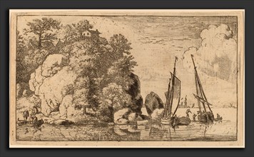 Allart van Everdingen (Dutch, 1621 - 1675), Two Boats on a Wide River, probably c. 1645-1656,