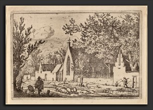 Allart van Everdingen (Dutch, 1621 - 1675), Swine Herd near a Chapel, probably c. 1645-1656,