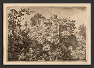 Allart van Everdingen (Dutch, 1621 - 1675), Three Cottages on a Rock, probably c. 1645-1656,