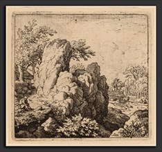 Allart van Everdingen (Dutch, 1621 - 1675), Large Rock, probably c. 1645-1656, etching with
