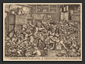 Peter van der Borcht (Flemish, 1545 - 1608), The Cobbler's Unruly Family, 1559, etching and