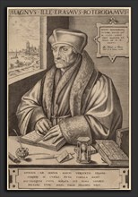 Frans Huys after Hans Holbein the Younger (Flemish, 1522 - 1562), Erasmus of Rotterdam, engraving