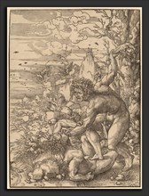 Jan Gossaert (Netherlandish, c. 1478 - 1532), Cain Killing Abel, woodcut