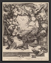 Jacques de Gheyn II after Abraham Bloemaert (Dutch, 1565 - 1629), The Annunciation, 1599, engraving