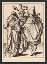Attributed to Zacharias Dolendo after Jacques de Gheyn II (Dutch, active 1581-1598), A Couple