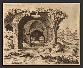 Hieronymus Cock (Flemish, c. 1510 - 1570), View of Unidentified Ruins, probably 1550, etching on