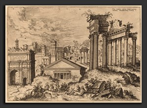 Hieronymus Cock (Flemish, c. 1510 - 1570), View of the Forum from the Base of the Capitol, probably