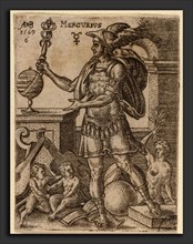 Abraham de Bruyn (Flemish, 1540 - 1587), Mercury, 1569, engraving