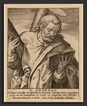 Hieronymus Wierix (Flemish, c. 1553 - 1619), S. Andreas, engraving
