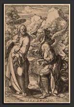 Dirk Jacobsz Vellert (Flemish, active 1511-1544), The Temptation of Christ, 1523, engraving