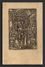 Master S (Flemish, active 1505-1520), Pilate Washing His Hands, engraving
