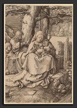 Lucas van Leyden (Netherlandish, 1489-1494 - 1533), The Virgin and Child with Two Angels, 1523,