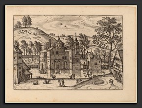 Carel Collaert (Flemish, active c. 1650), Castle with a Moat, published in or before 1676, etching