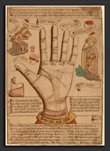 Netherlandish 15th Century, The Hand as the Mirror of Salvation, 1466, woodcut, hand-colored in