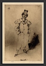 Carlo Pellegrini (Italian, 1839 - 1889), Whistler, drypoint
