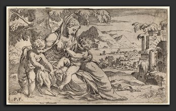 Orazio Farinati after Paolo Farinati (Italian, 1559 - after 1616), Madonna and Child with John the