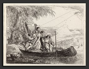 Giovanni Domenico Tiepolo (Italian, 1727 - 1804), The Madonna, Child, and Angels Entering the Boat,