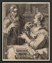 Cornelis Jacobsz Drebbel after Hendrik Goltzius, Dialectic, Dutch, 1572 - 1633, 1572 - 1633