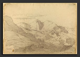 Adrian Ludwig Richter (German, 1803 - 1884), The Sabine Hills and Rocca Santo Stefano Seen from