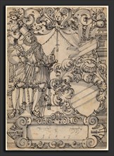 Hans Jegli II (Swiss, 1580 - 1643), A Donor with a Coat of Arms (Schildbegleiter und Wappenschild