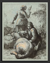 Francesco Londonio (Italian, 1723 - 1783), Woman Spinner and a Shepherd with Flock, 1758-1759,