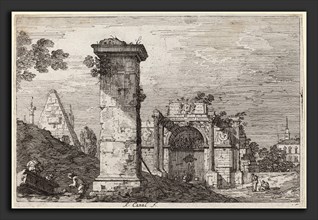 Canaletto (Italian, 1697 - 1768), Landscape with Ruined Monuments, c. 1735-1746, etching