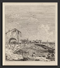 Canaletto (Italian, 1697 - 1768), The Wagon Passing Over a Bridge, c. 1735-1746, etching