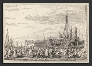Canaletto (Italian, 1697 - 1768), The Market on the Molo, c. 1735-1746, etching