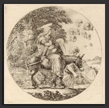 Stefano Della Bella (Italian, 1610 - 1664), The Flight into Egypt, probably 1662, etching on laid