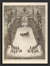 Stefano Della Bella (Italian, 1610 - 1664), Aerial View of Theatre, 1652, etching and engraving on