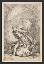 Salvator Rosa (Italian, 1615 - 1673), Jason and the Dragon, c. 1663-1664, etching and drypoint