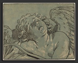 Bartolomeo Coriolano after Guido Reni (Italian, active 1627-1653), Cupid Asleep, chiaroscuro