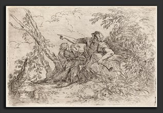 Salvator Rosa (Italian, 1615 - 1673), Shepherd in a Landscape, c. 1660-1661, etching and drypoint