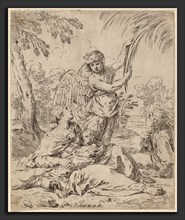 Simone Cantarini (Italian, 1612 - 1648), The Rest on the Flight into Egypt, etching