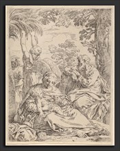 Simone Cantarini (Italian, 1612 - 1648), The Rest on the Flight into Egypt, etching